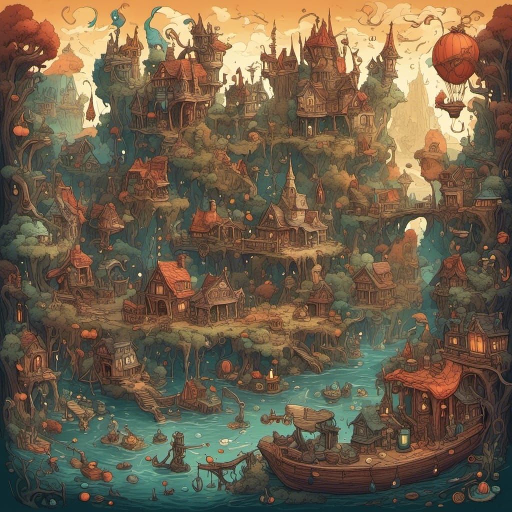 Fantastical Matte Painting of Misspelled Words