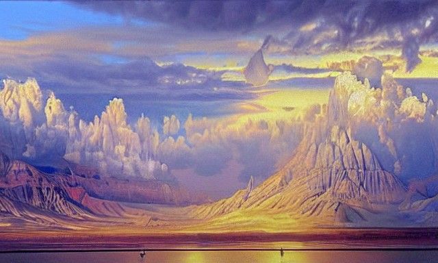 Central Brain of Humanity as Oil Painting