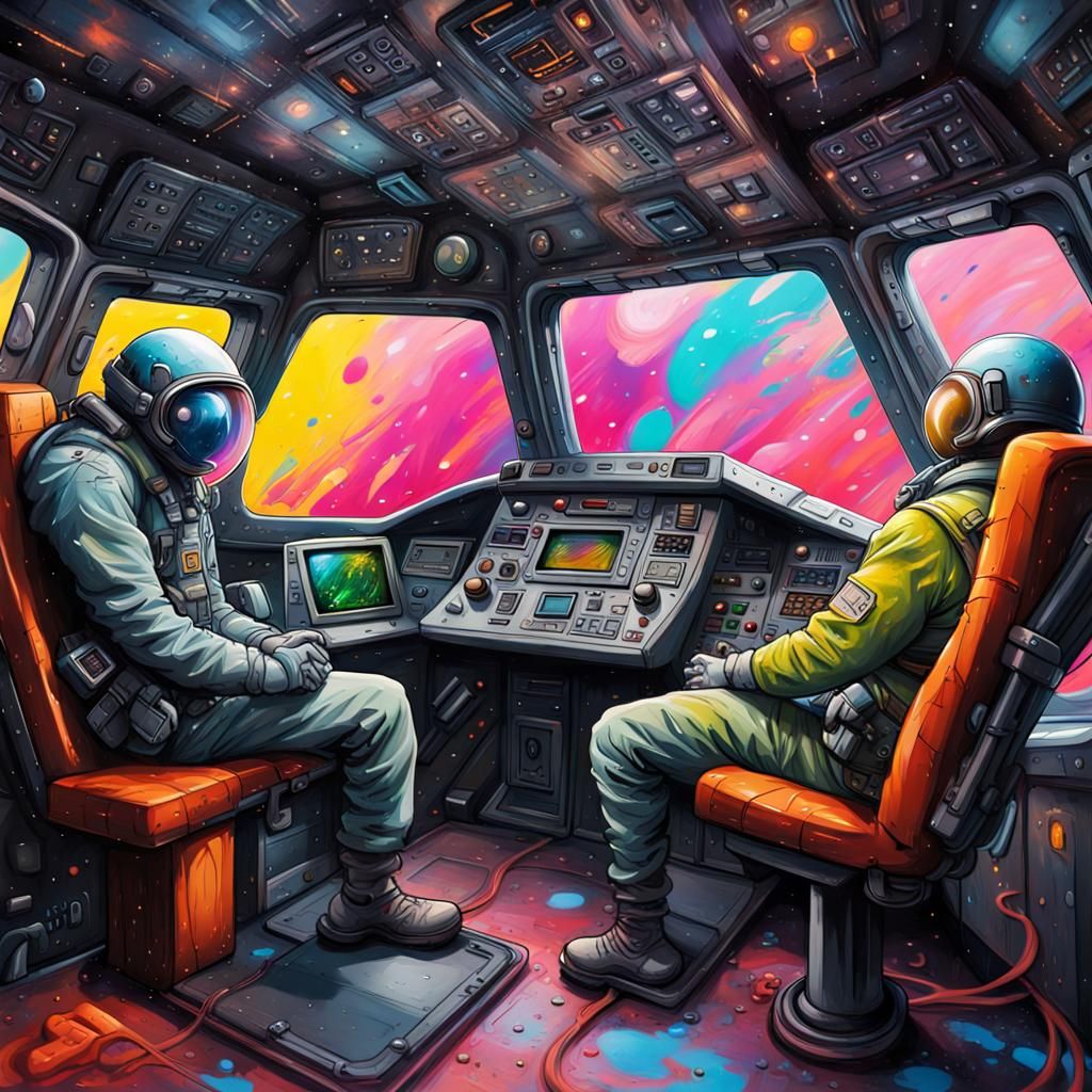 Among Us Crewmates in Graffiti Art Style