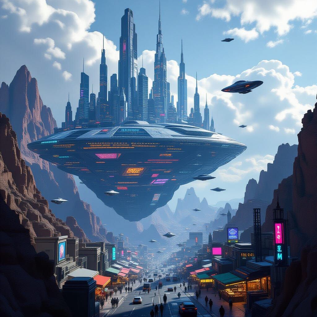 A Futuristic Floating City