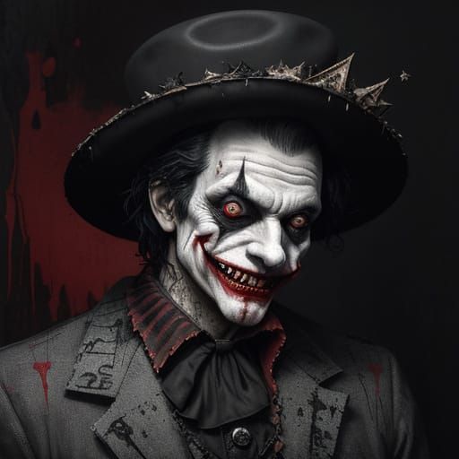 Grotesque Joker Card Emerges From Horror Symbols