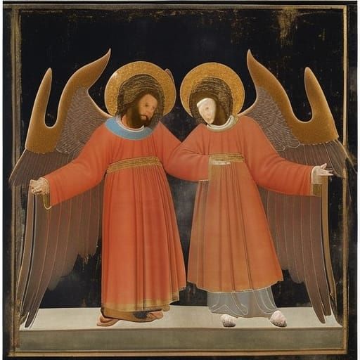 Angel in Flight: Renaissance-Inspired Digital Art