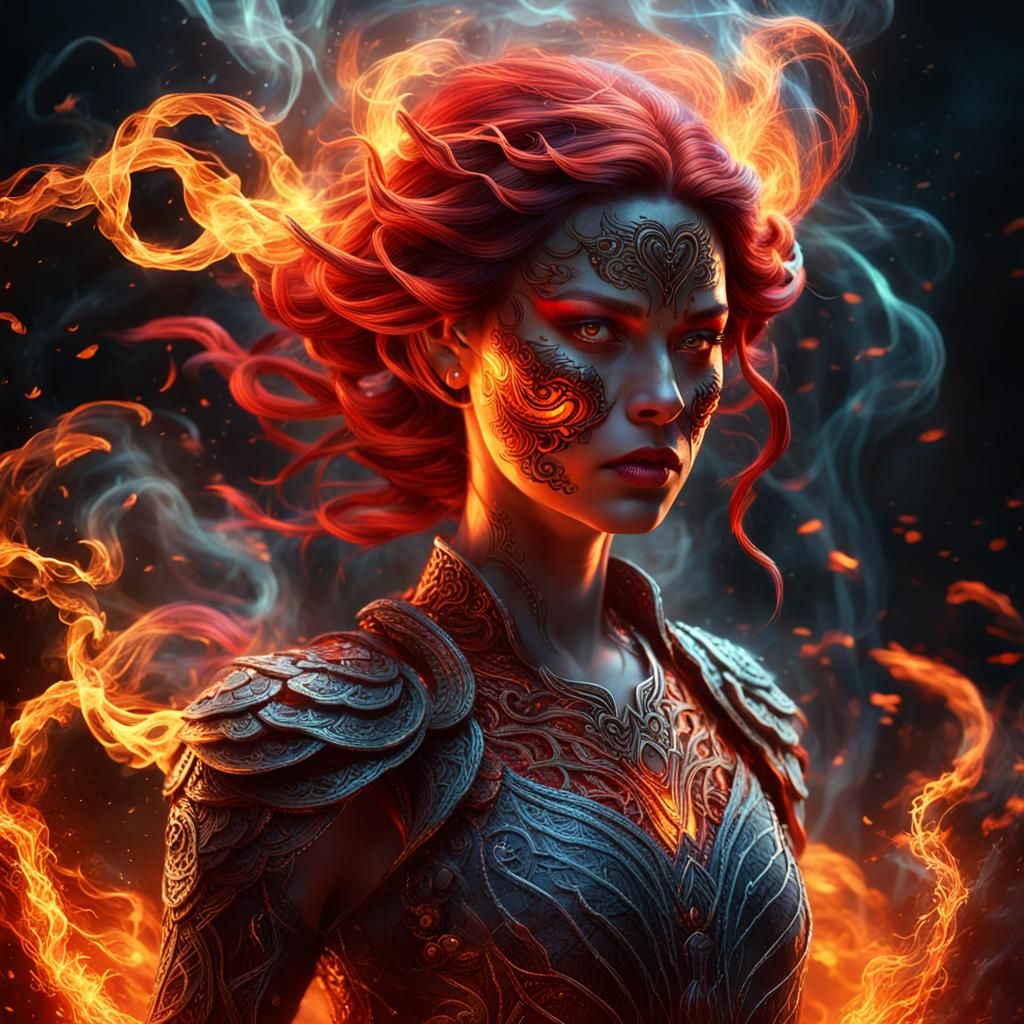 Fiery Woman: Fantasy Concept Art in Unreal Engine