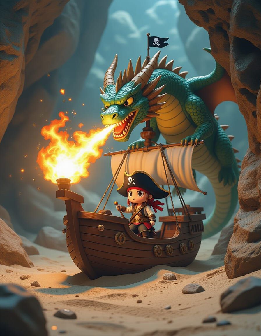 Chibi Pirate Ship in Dragon's Lair, Côte d'Ivoire