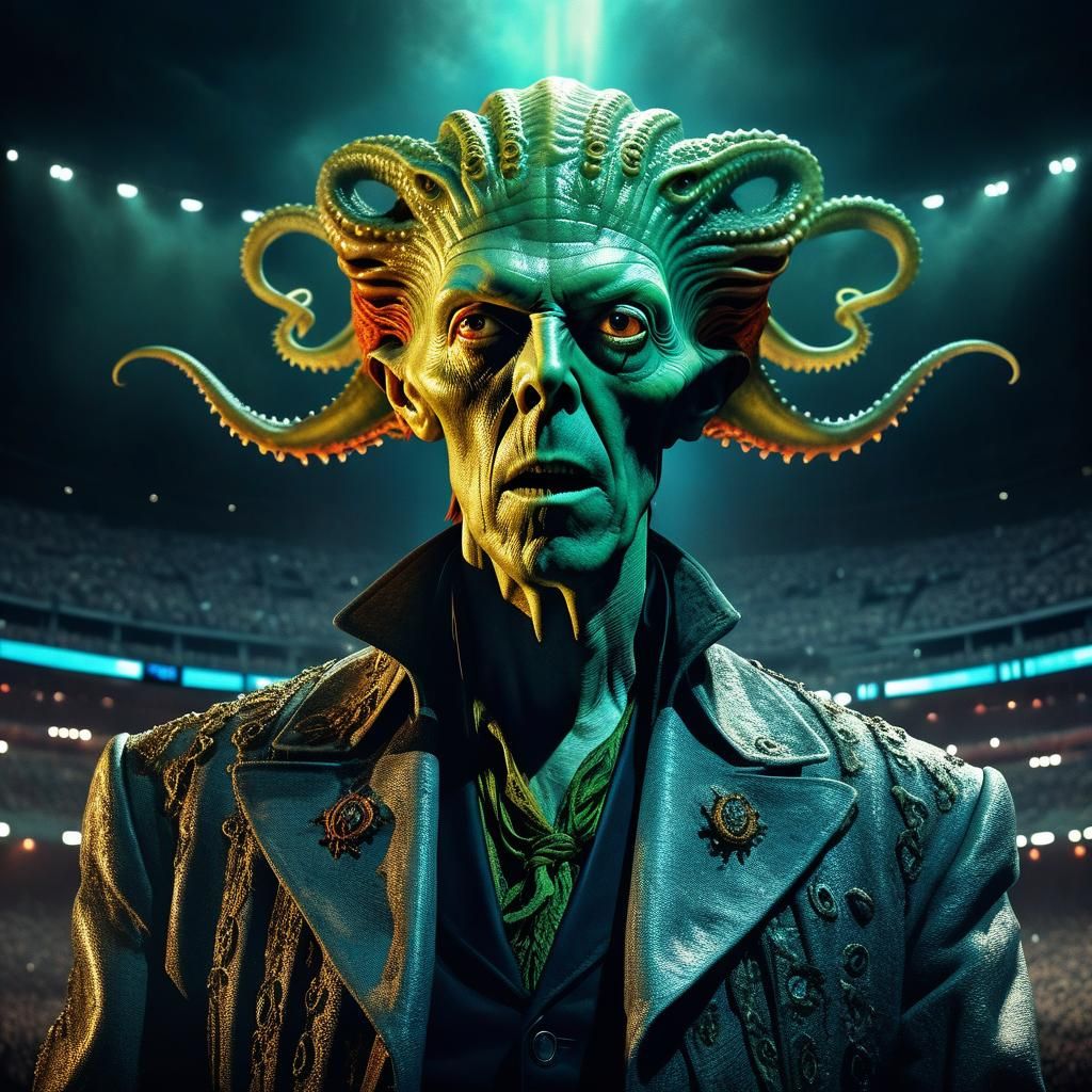 Bowie as Cthulhu: Dark Fantasy Concert Art