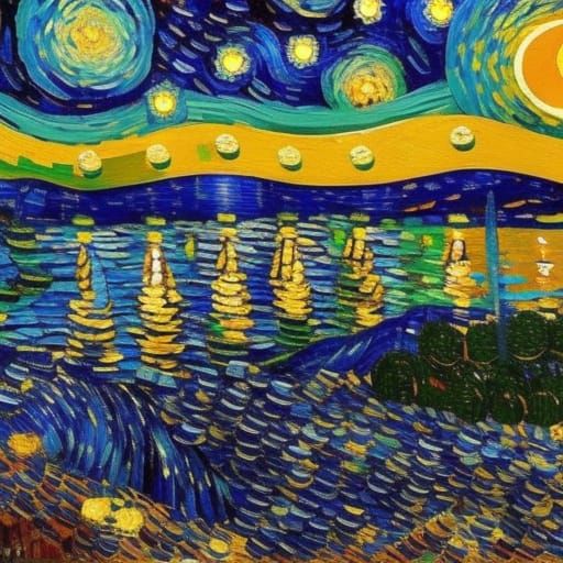 Starry Night Recycled: A Mosaic Collage