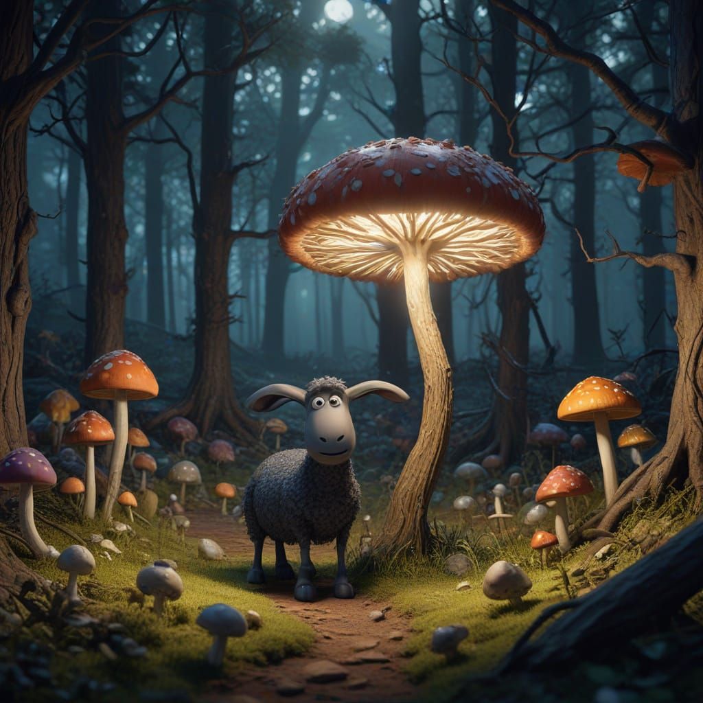 Whimsical Aardman Forest Scene in Cinematic Style