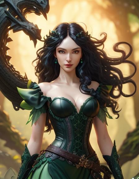 Fairy Princess with Wild Hair: Digital Art