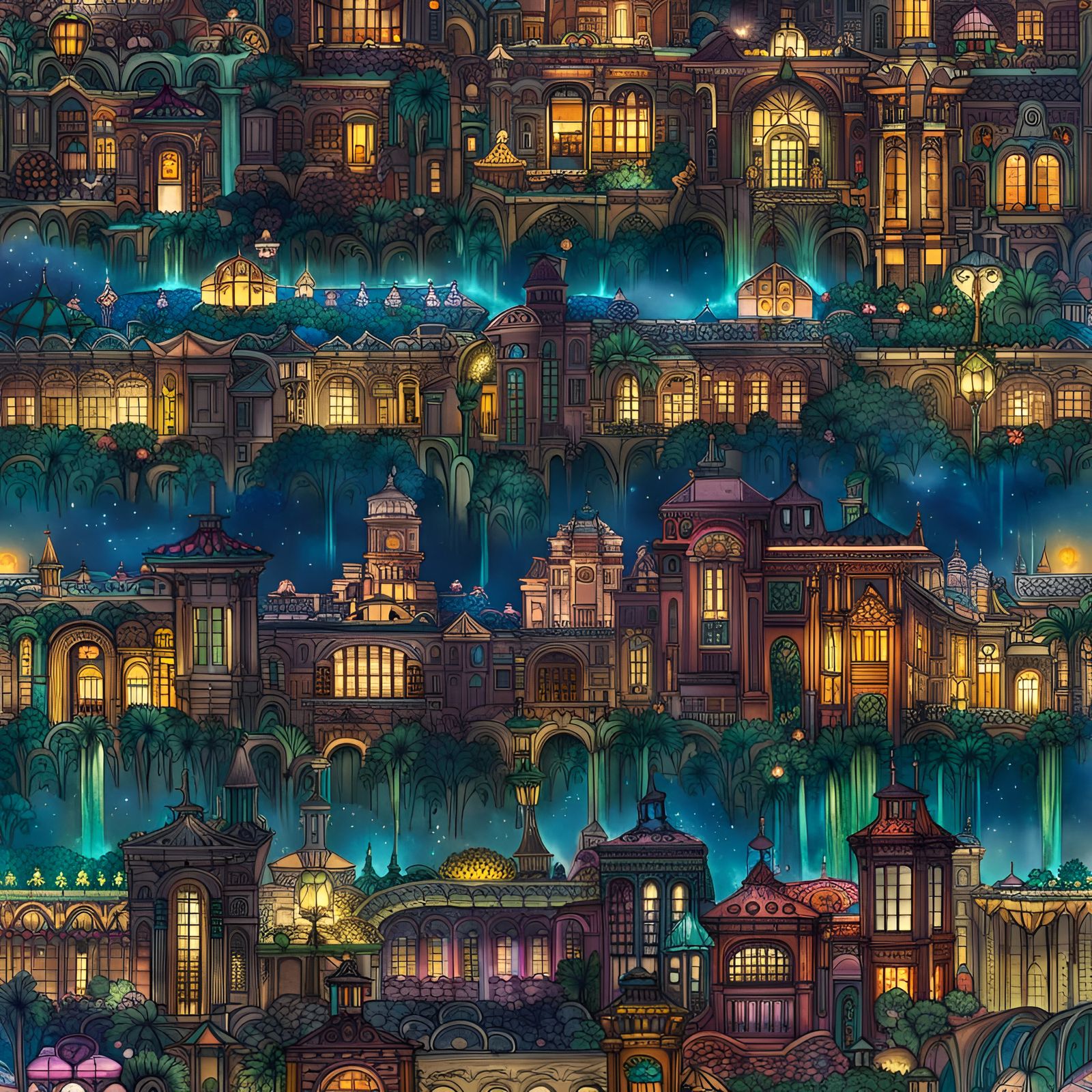 Harmonious Fusion of Nature and Tech in Cityscape