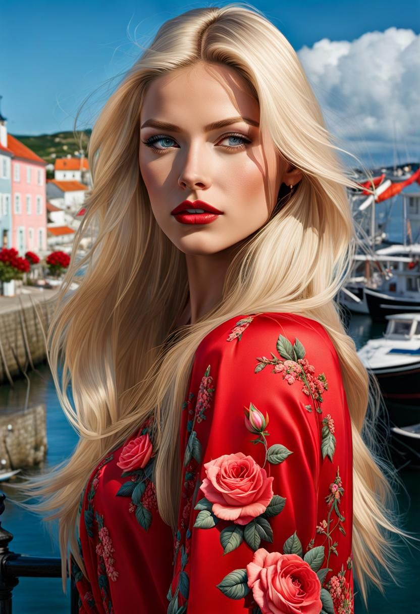 girl 3 in small harbour town