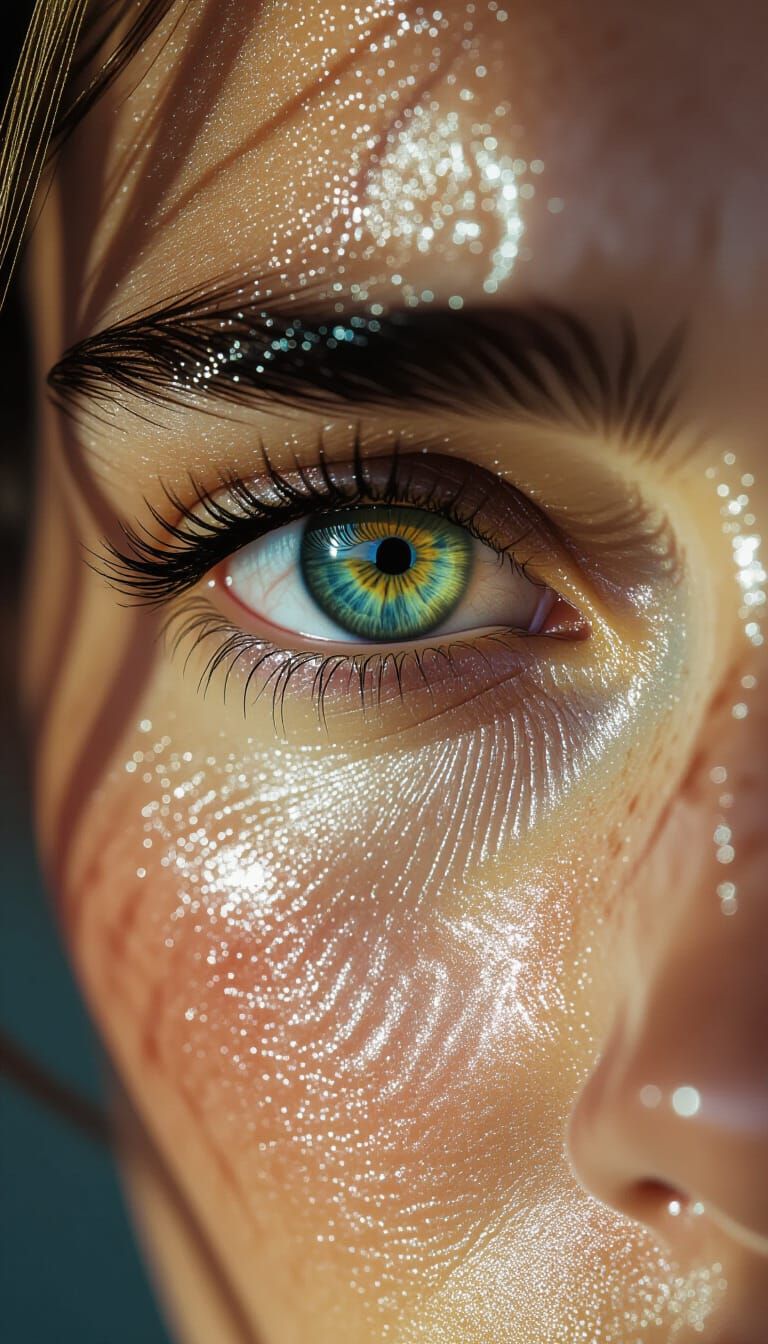 Dilated Eyes Reflecting Danger in Epic Cinematic Style