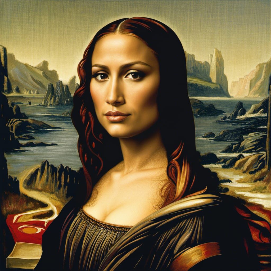 Jennifer Lopez as Mona Lisa: Renaissance Portrait