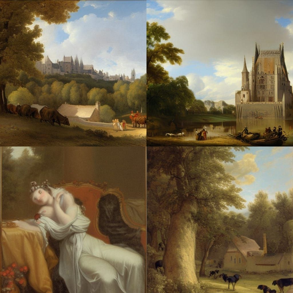 Elegant Portrait in 18th-Century Style