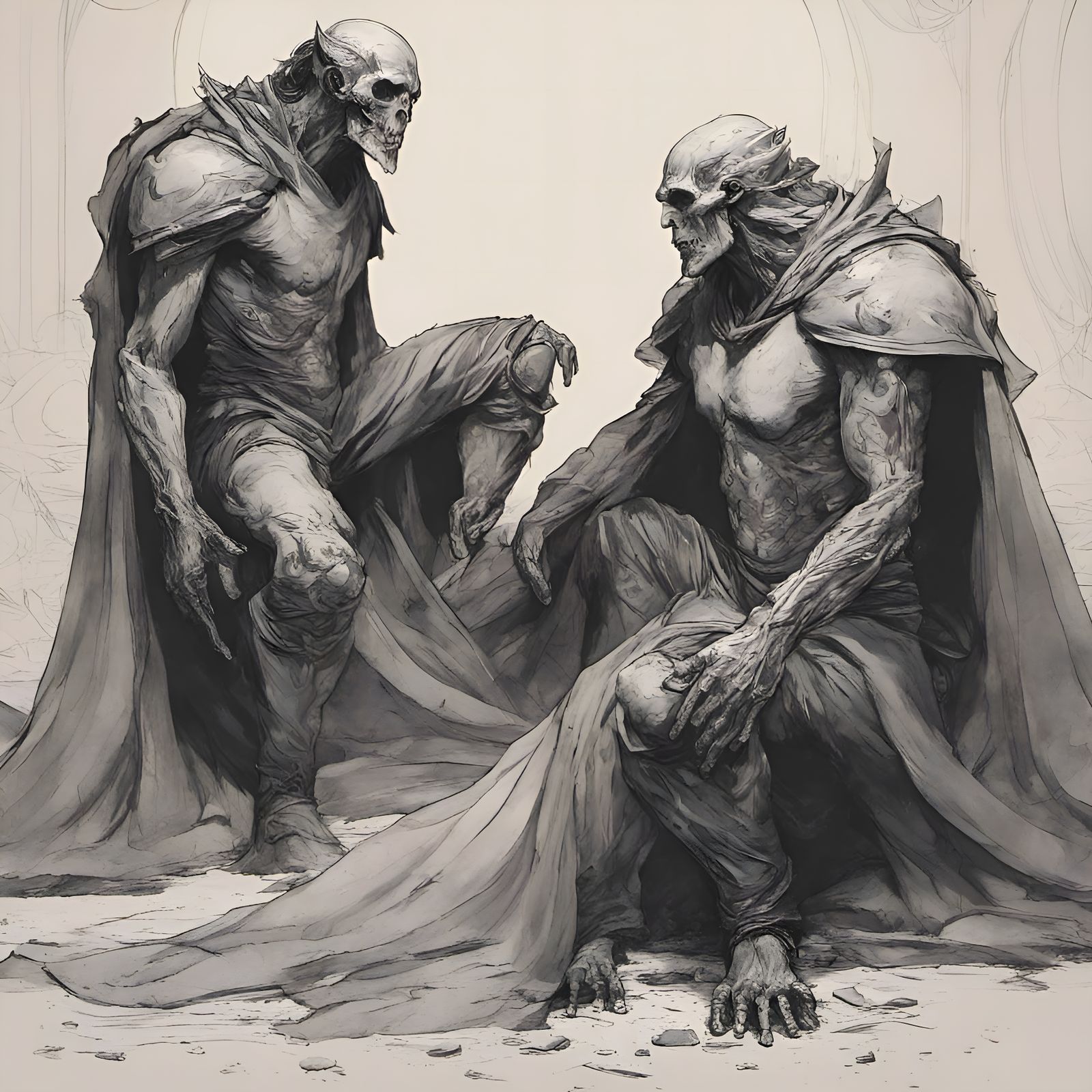 Fallen Dark Angels in Watercolor Armageddon