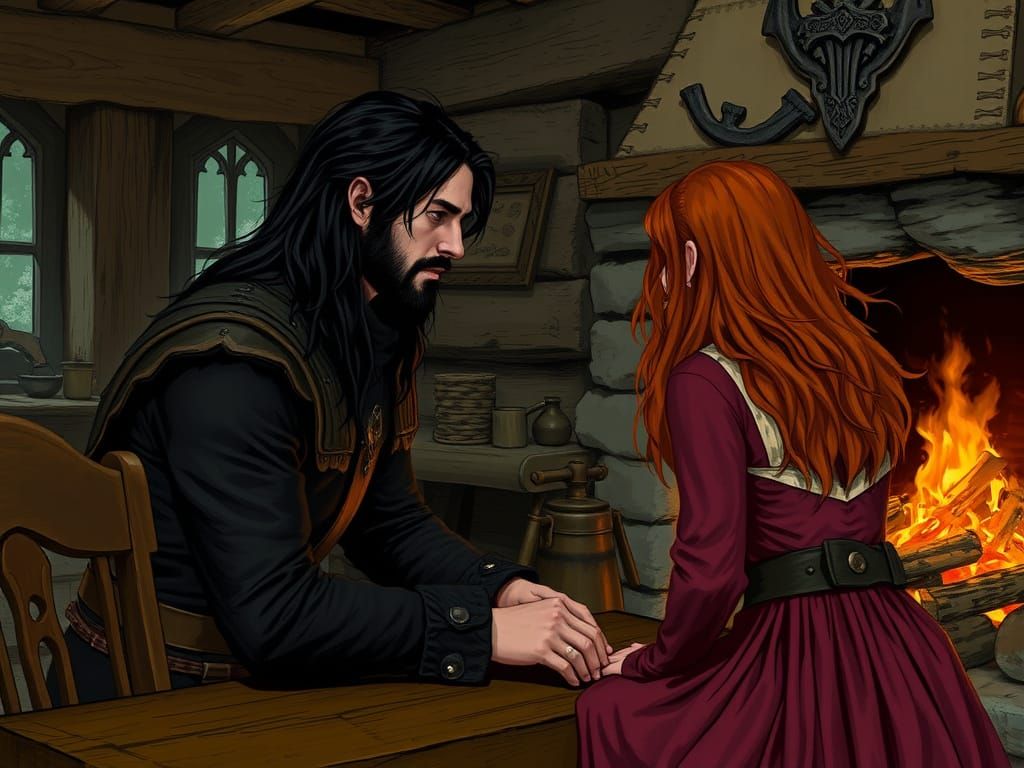 Medieval Gothic Portrait of Van Helsing with Viking Warrior ...