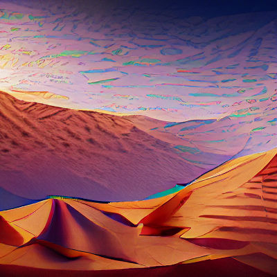 Arid Desert Landscape Under Open Sky