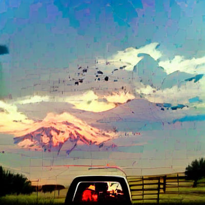 Romantic Moment in a Car, Countryside Setting