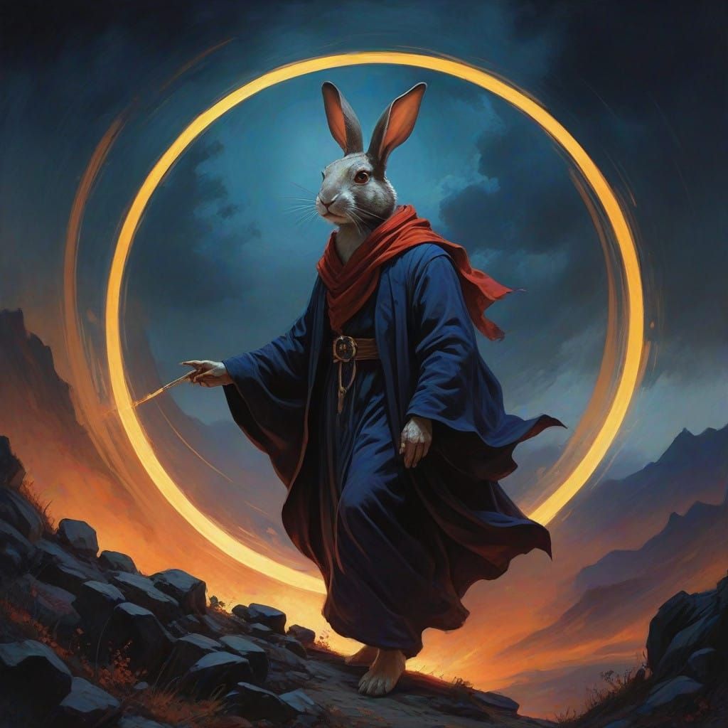 Mystical Rabbit Chariot Drives Away Darkness in a Haunting D...