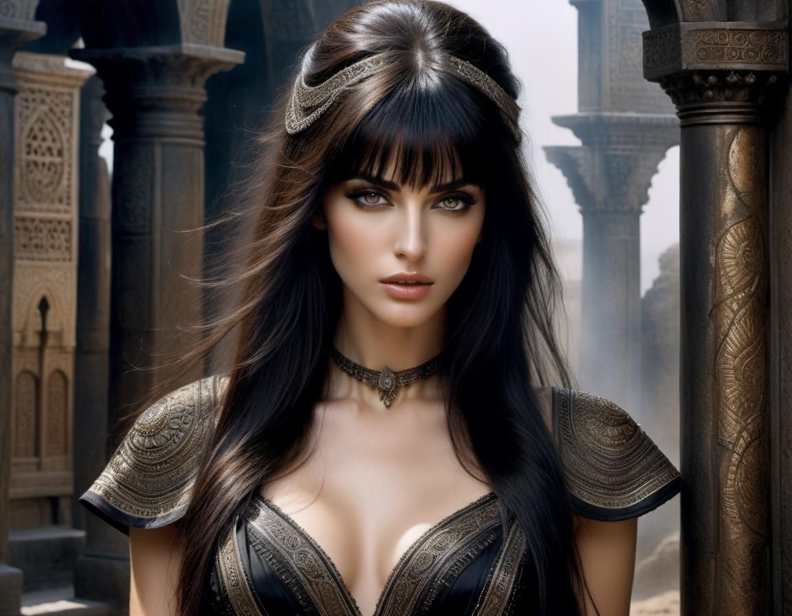 Striking Portrait of a Young Woman in Royo Style