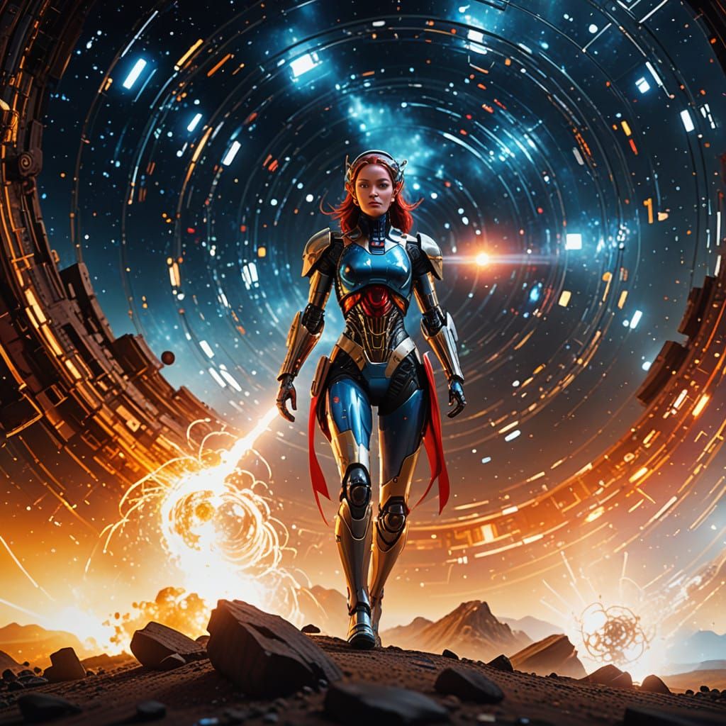 Cybernetic Scientists in Epic Space Odyssey