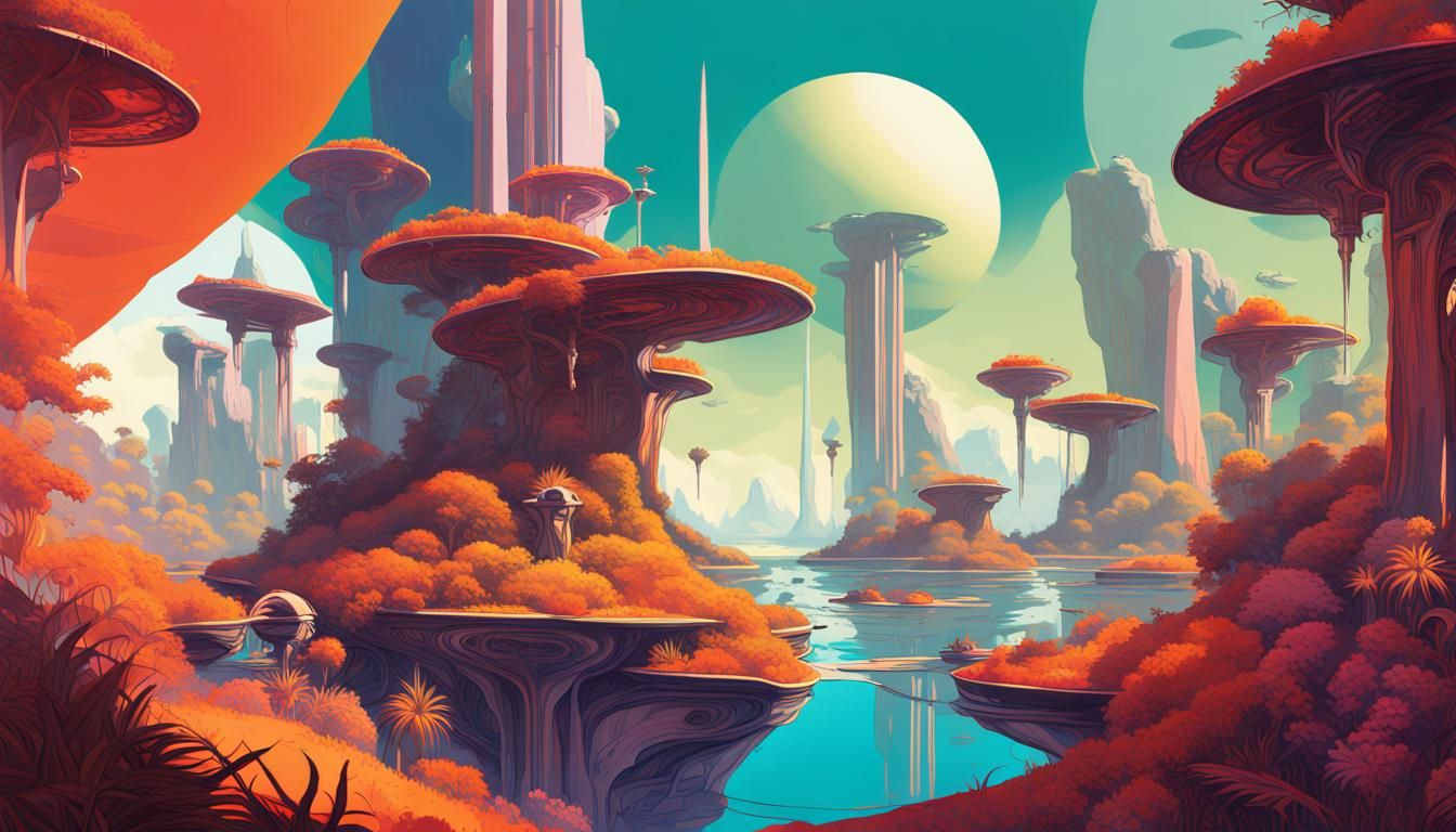 Utopian World: A Surreal Digital Illustration