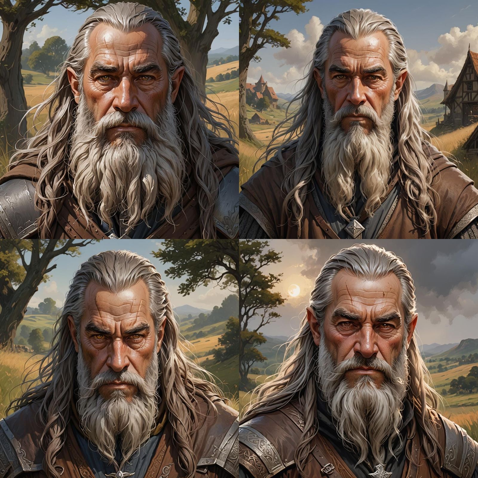 Detailed Dwarf Portrait in Digital Painting Style