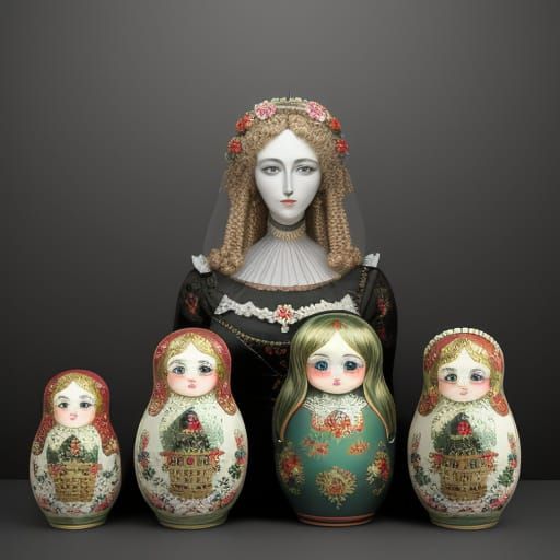Macabre RUSSIAN Dolls Mannerism Vaporwave Artemisia Gentilheschi