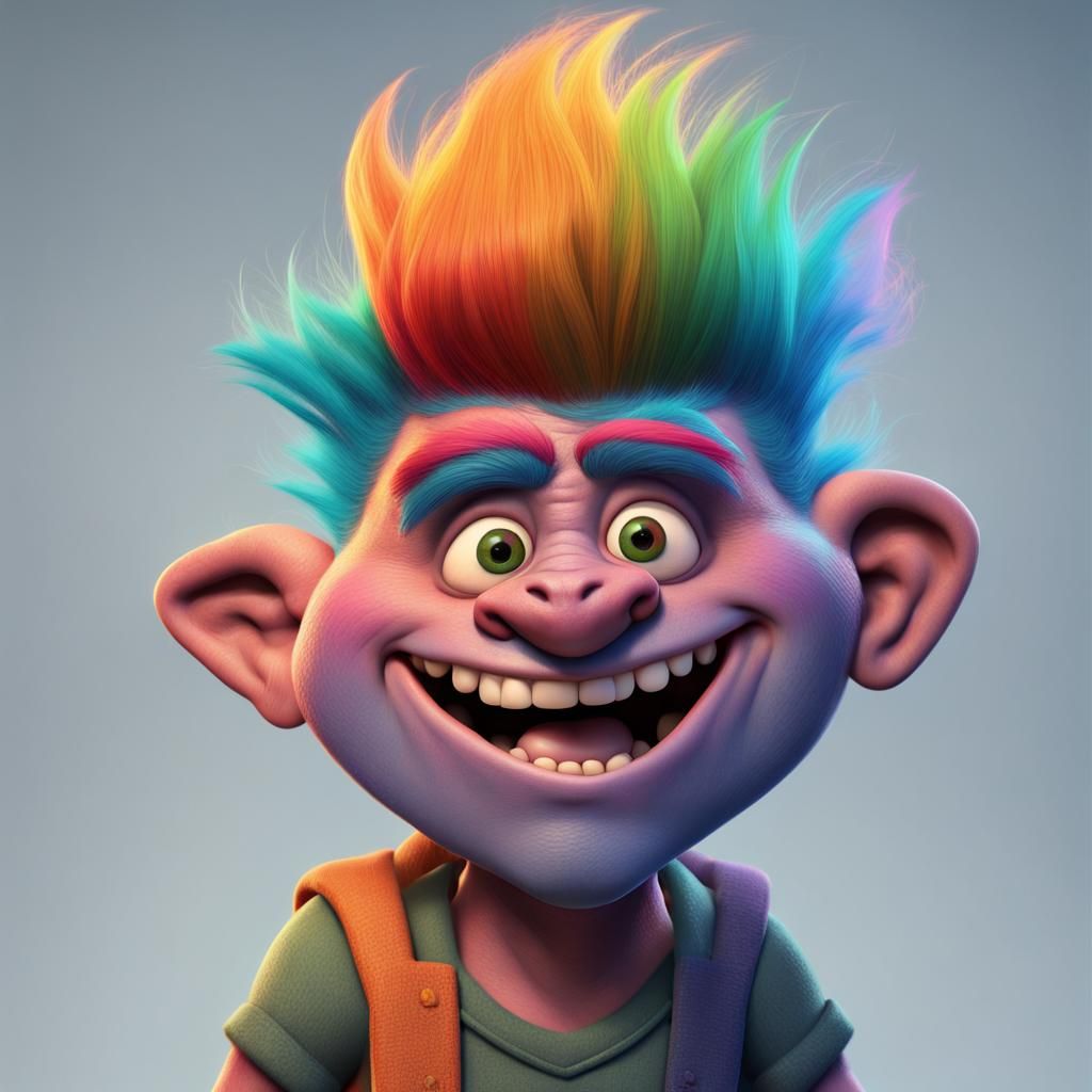 Colorful Troll Concept Art in 3D Style