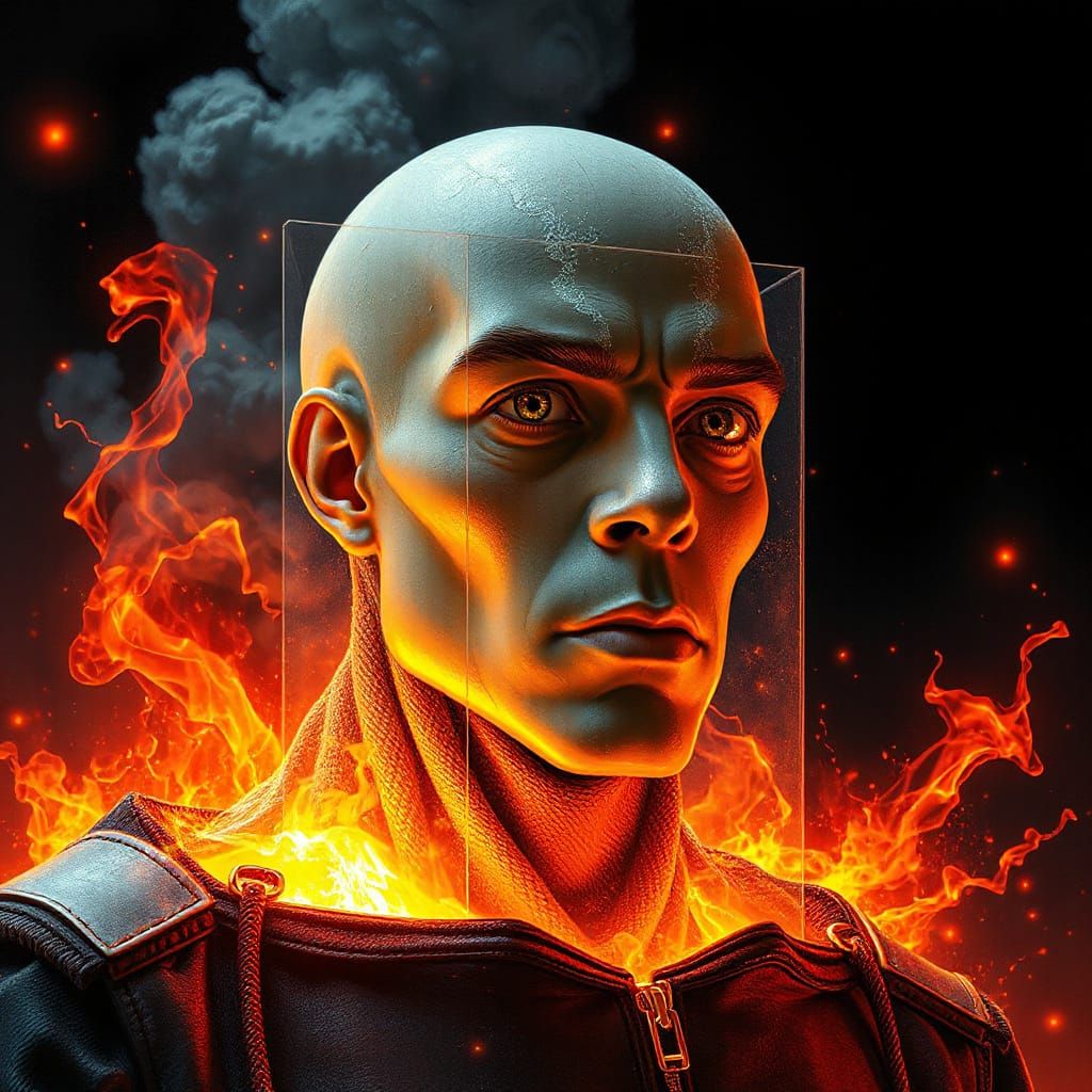 Cyberpunk SCP-096 in Trompe L'oeil Style