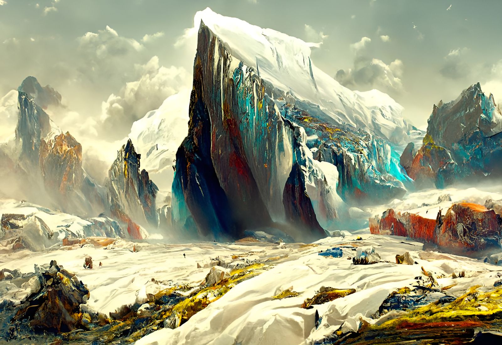 Antarctic Glacial Breakaway in Hyperrealistic Style