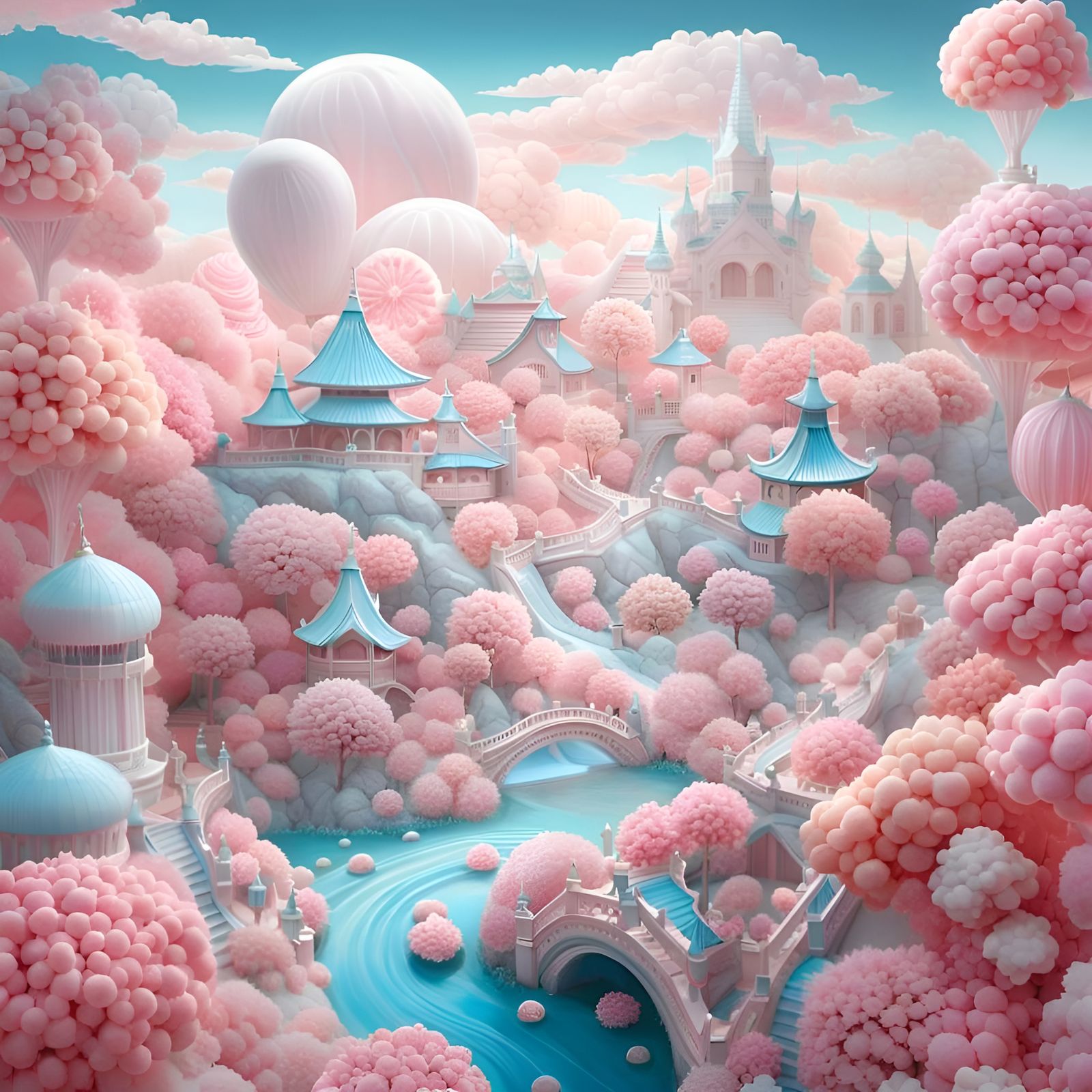 cotton candy world 🌸☁️