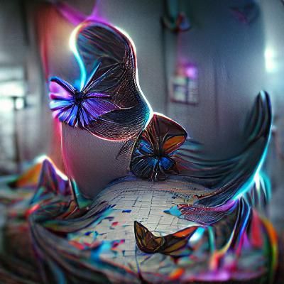 Astral Cosmic Social Butterfly in 3D Shading