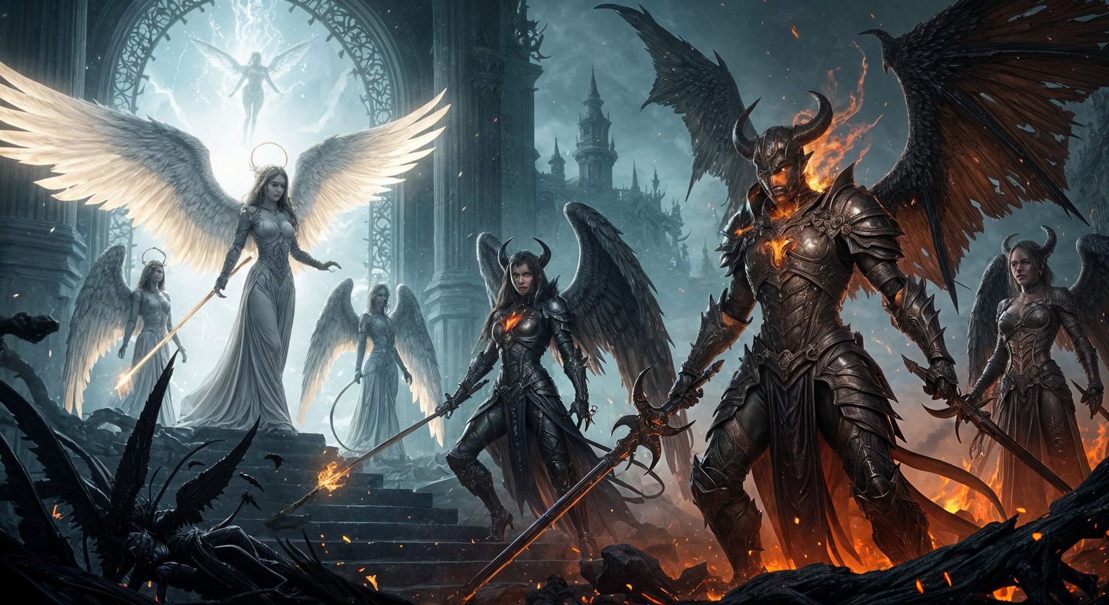 Angels and Demons: An Epic Fantasy Battle