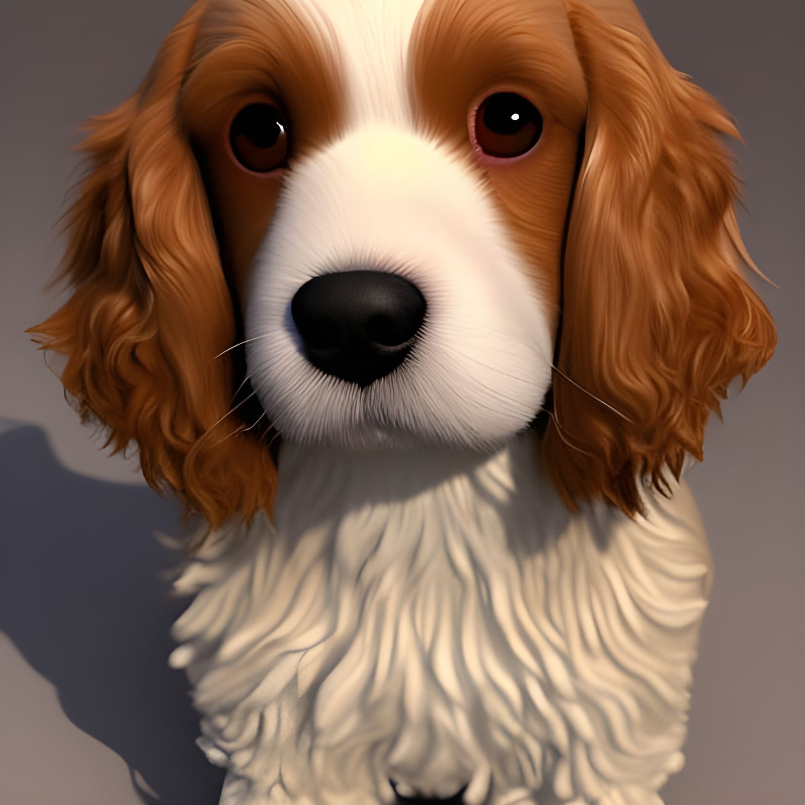 Adorable Cocker Spaniel Puppy by Pixar, 3D Render