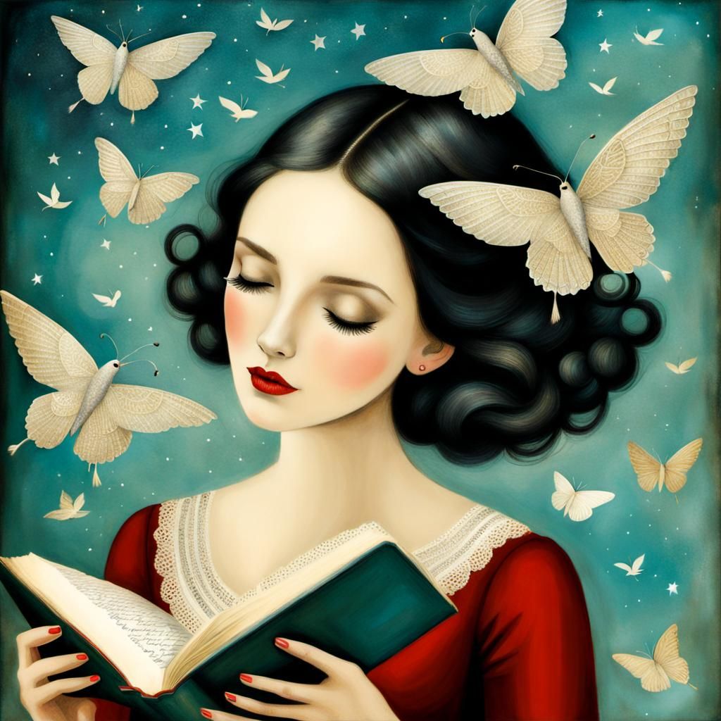 Reading Typography Art in Surreal Style