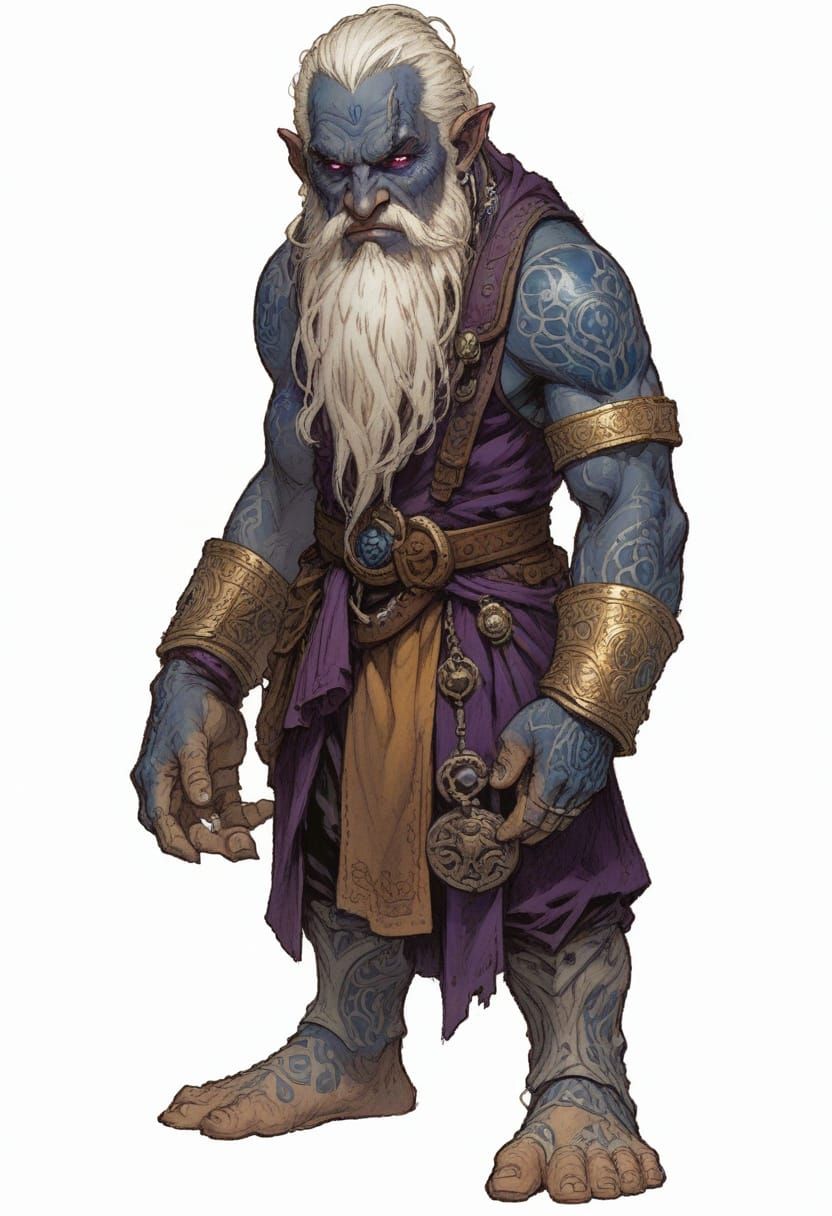 Pale Dwarf Administrator in Heroic Fantasy Style
