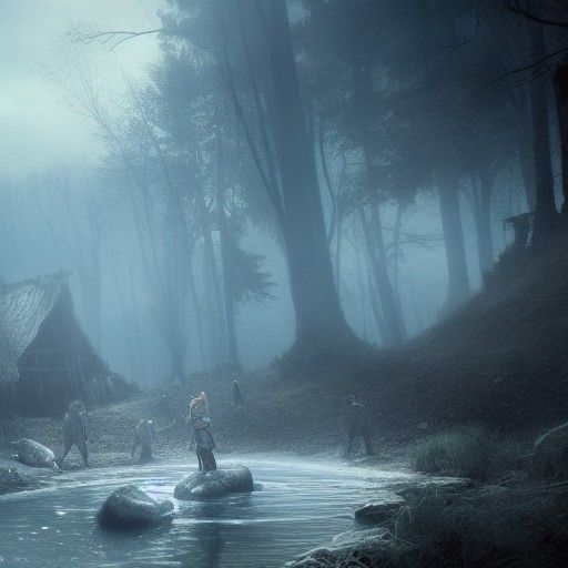 Dark Witcher Tar Pit Swamp in Hyperrealistic Style