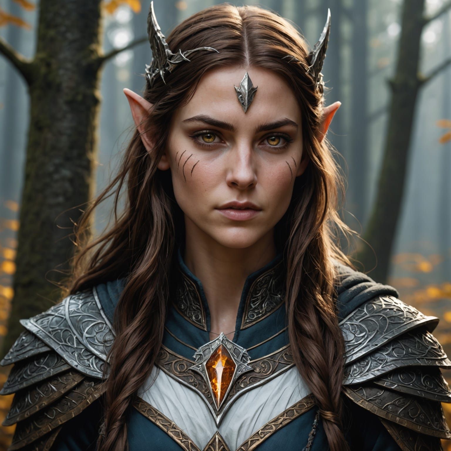 Half-Elf Huntress: Queen of the Wolves