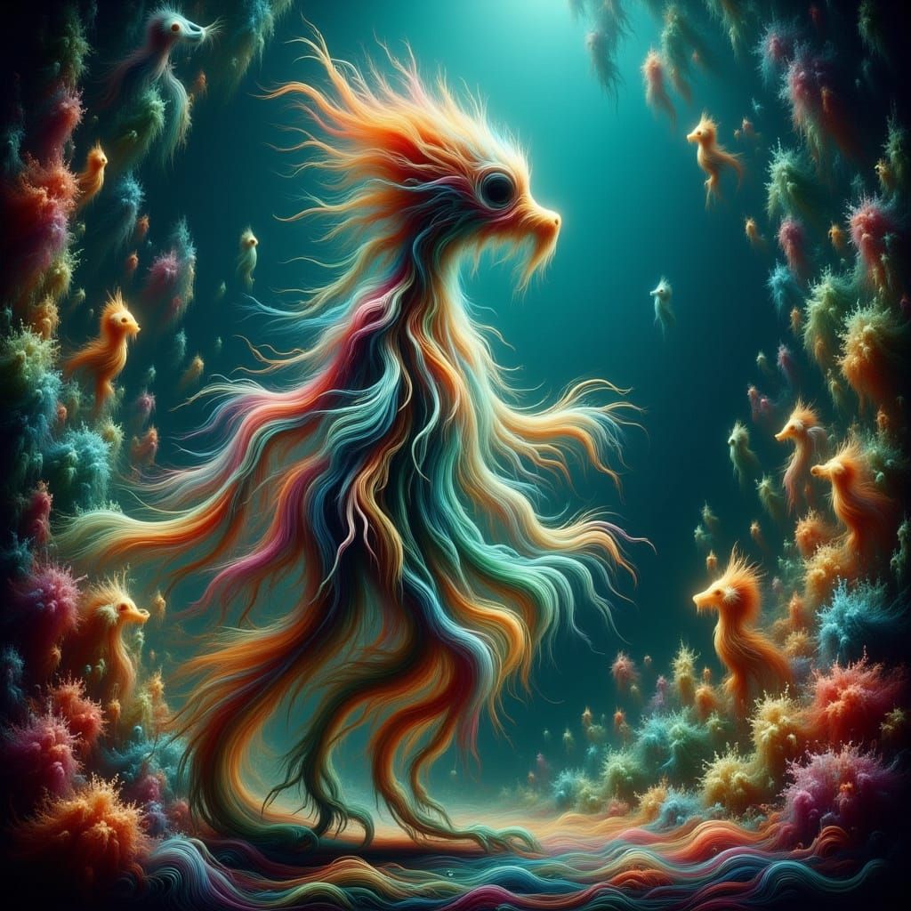 Dogfish Attends Underwater Masquerade Ball in Tonalist Style