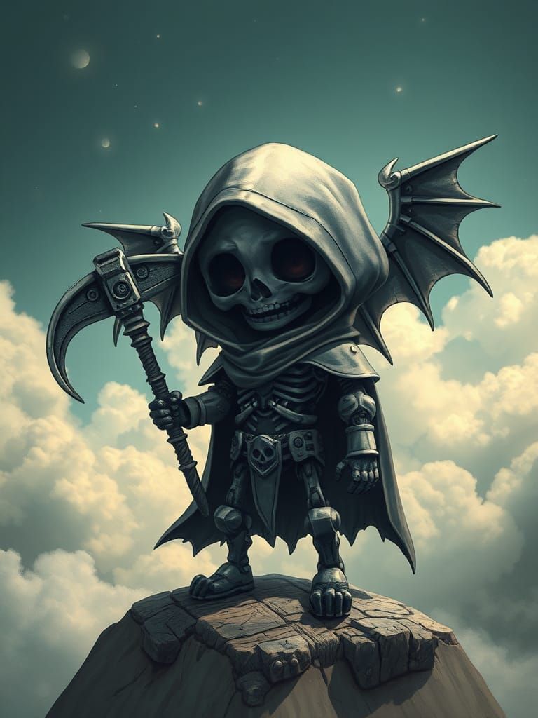 Chibi Robot Grim Reaper, Burtonesque Style