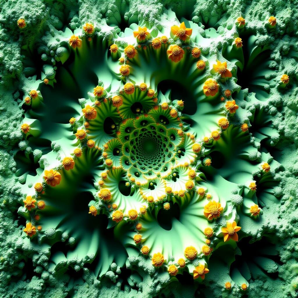 Photorealistic Mandelbulb Fractal Interior Render