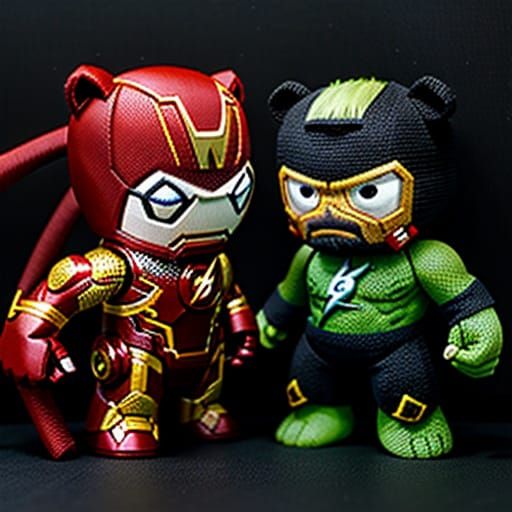 Flash, Iron Man, Carnage, Venom, Hulk Plush Toy