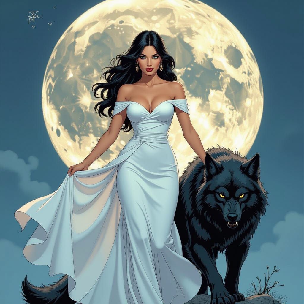 Woman Transforms into Werewolf Under Full Moon