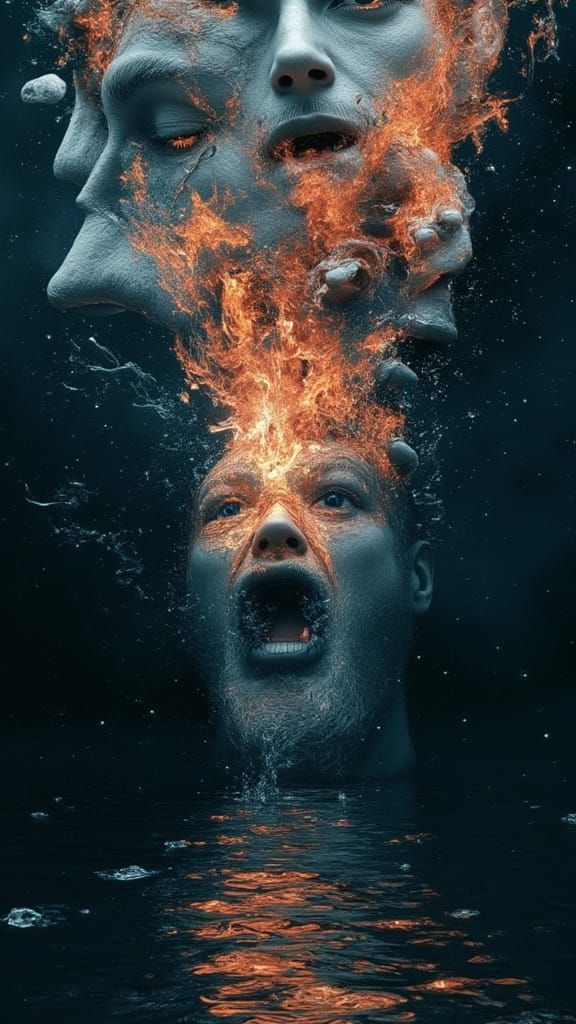 Mindscape of Emotions: Faces Emerging from Contemplation