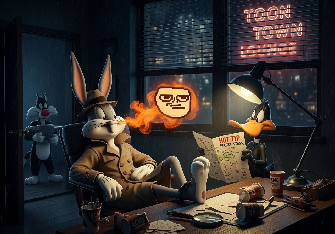 Bugs Bunny as 1940s Film Noir Detective