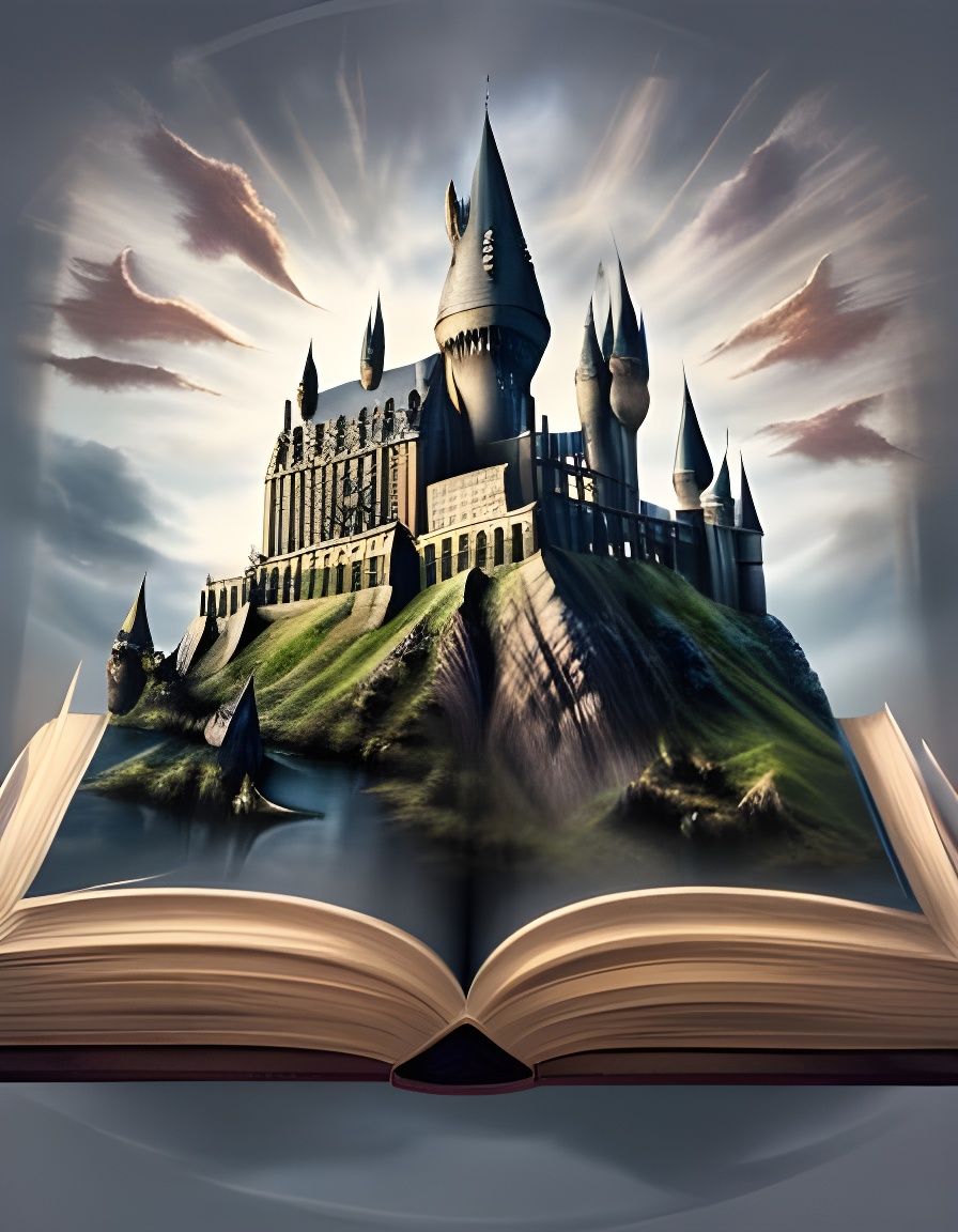 Hogwarts Castle Emerges from Magical Book