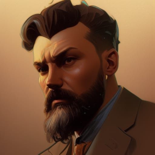 Lenin Gigachad Portrait in Hyperdetailed Style