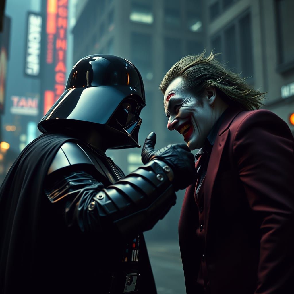 Darth Vader vs Joker: Epic Dark Knight Duel