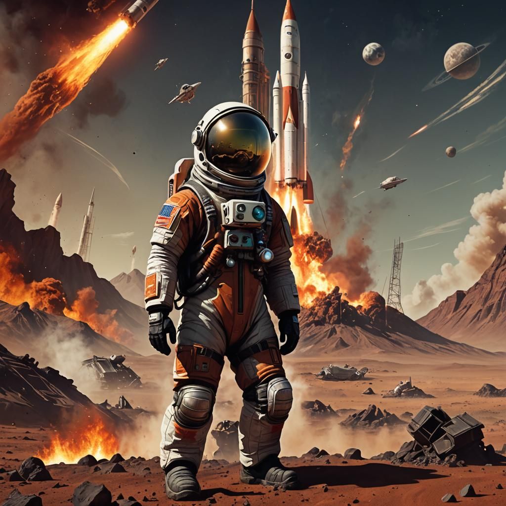 Kerbal Astronaut on Alien Planet Movie Poster