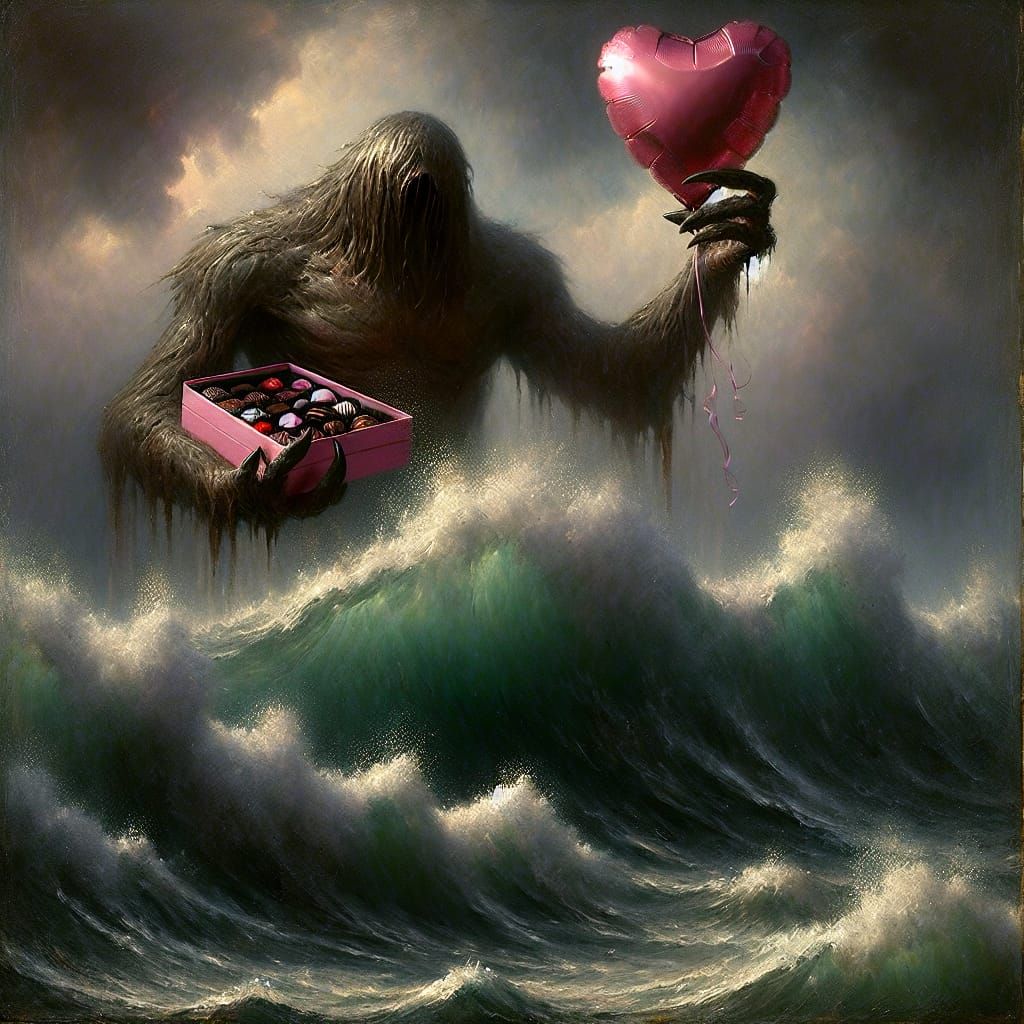 Mysterious Sea Creature Emerges from Stormy Waves in Impress...